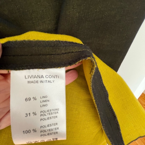 Linen Livianna Conti: midi dress with chiffon top bodice - Picture 4 of 6